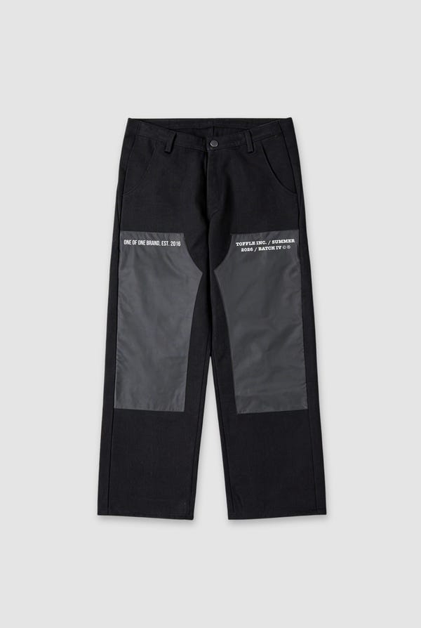 Toffle — Black Printed Knee Jeans