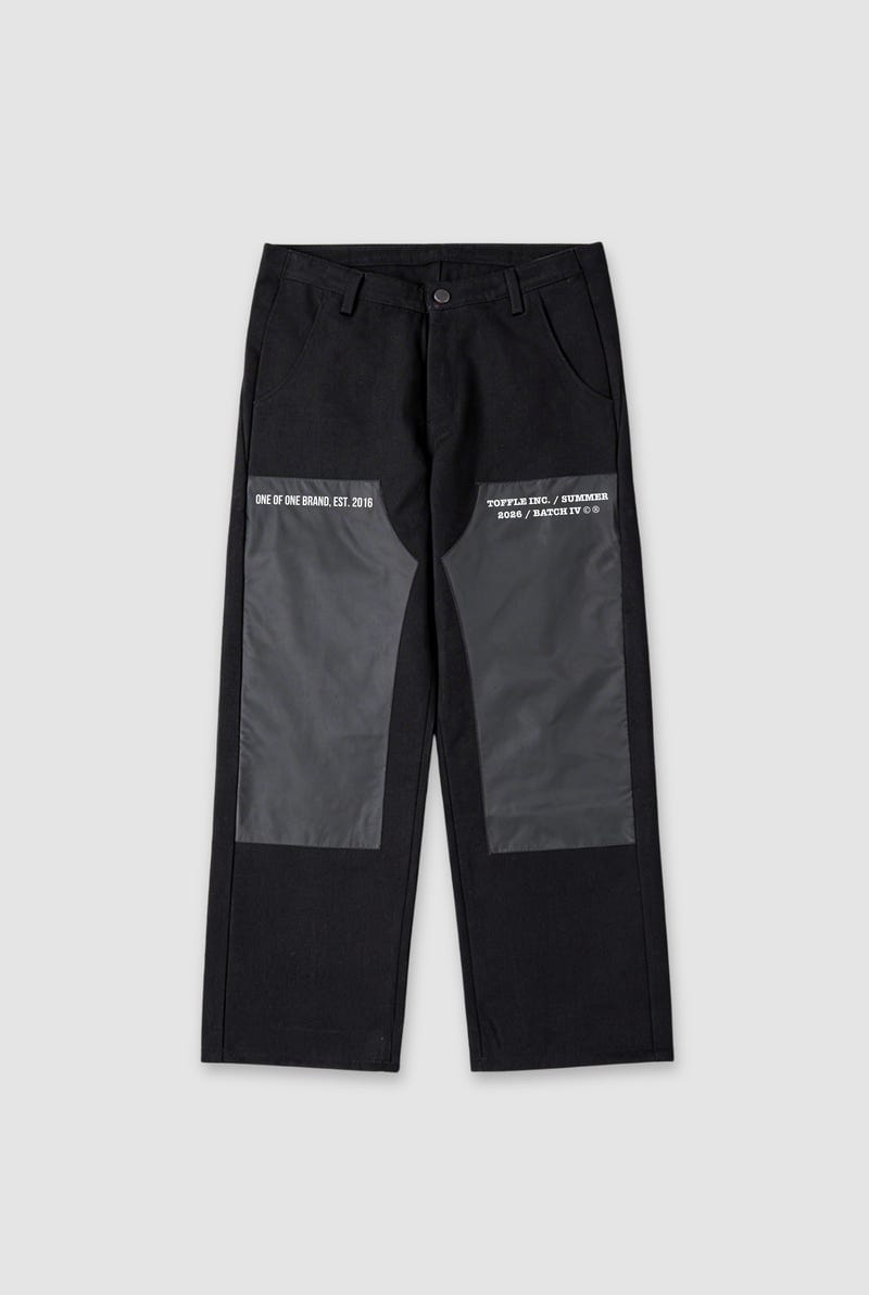 Black Printed Knee Jeans