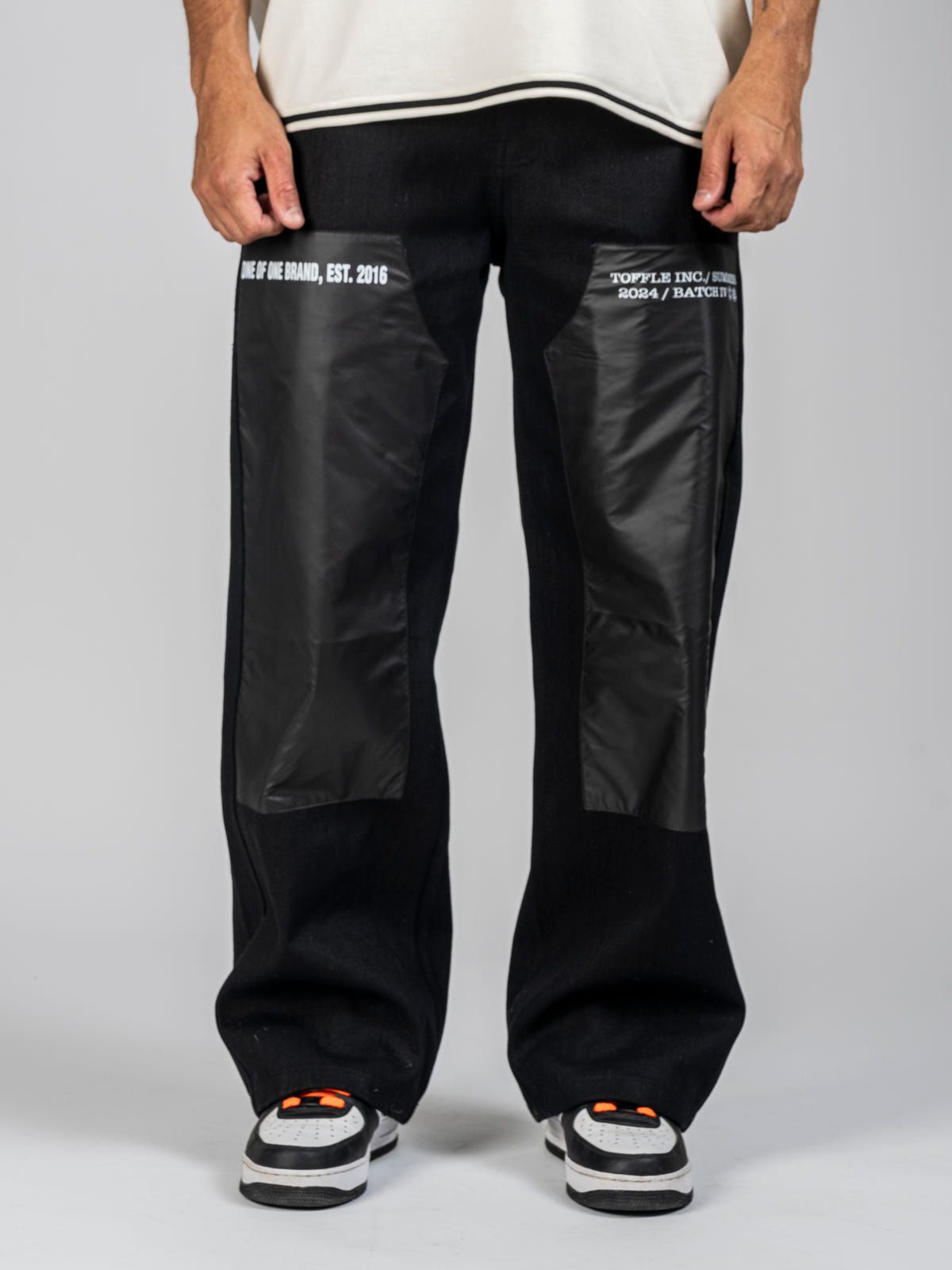 Black Printed Knee Jeans - image 5