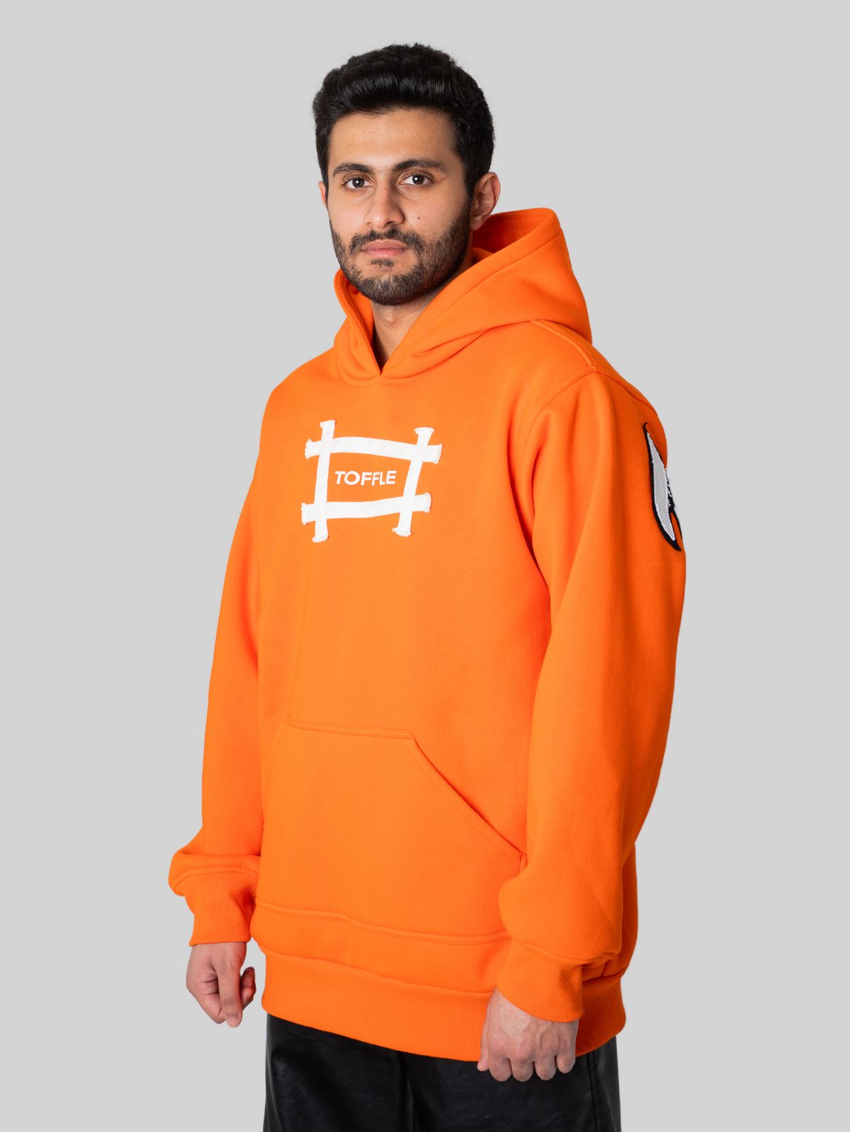 Orange Box Logo Hoodie - image 1