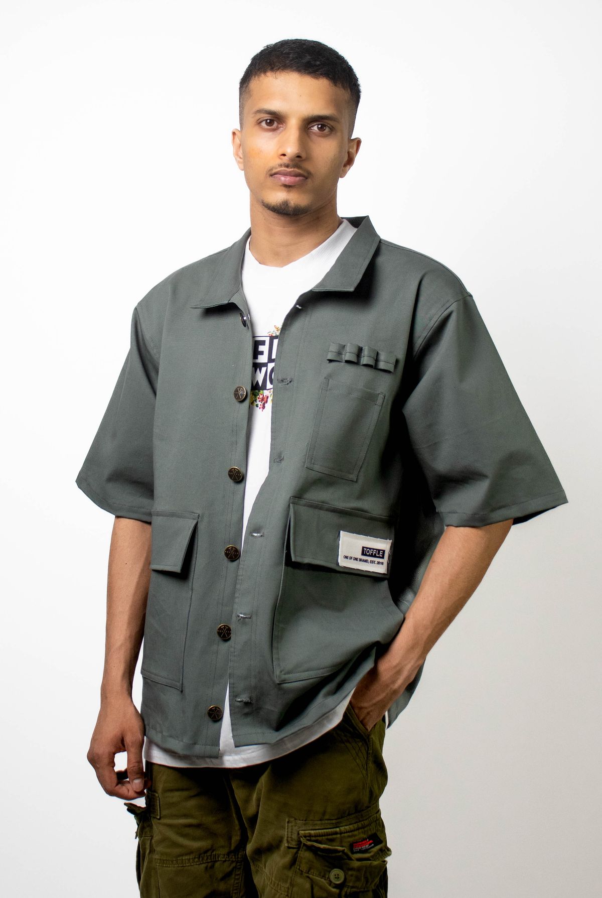 Workwear Olive Shirt - image 1