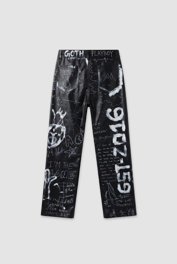Toffle — Graffiti Leather Jeans