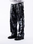 Graffiti Leather Jeans view 3