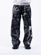 Graffiti Leather Jeans view 4