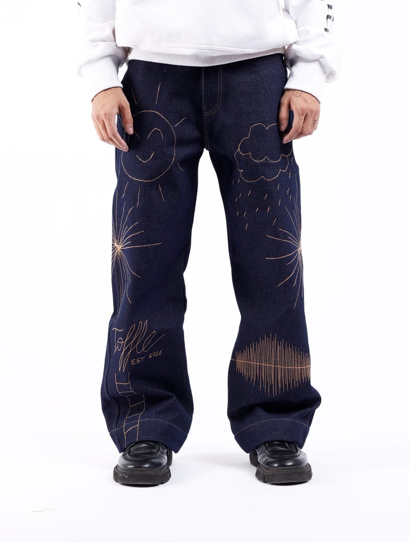 Raw Doodle Jeans
