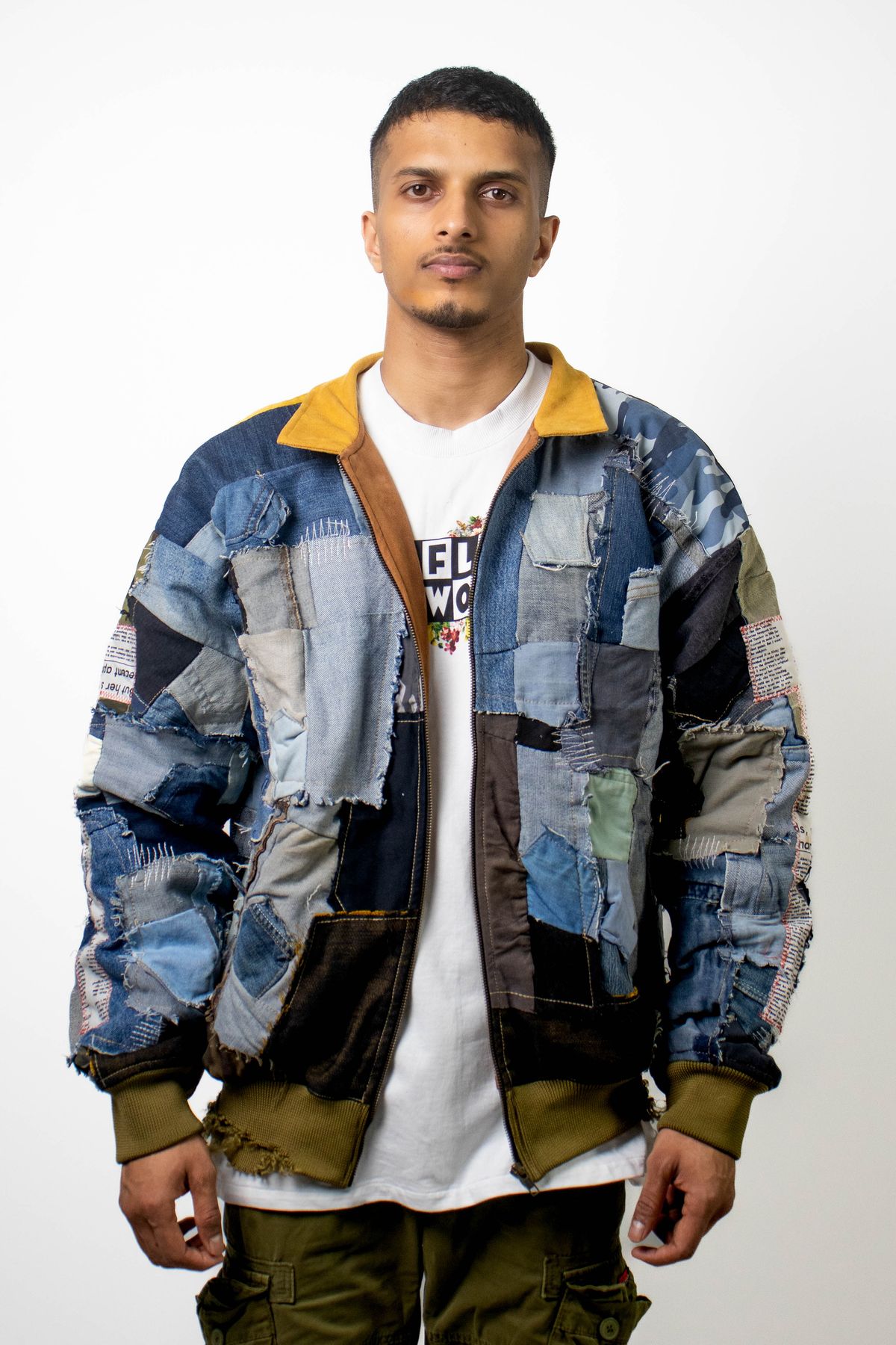 Denim Upcycled Jacket - image 3