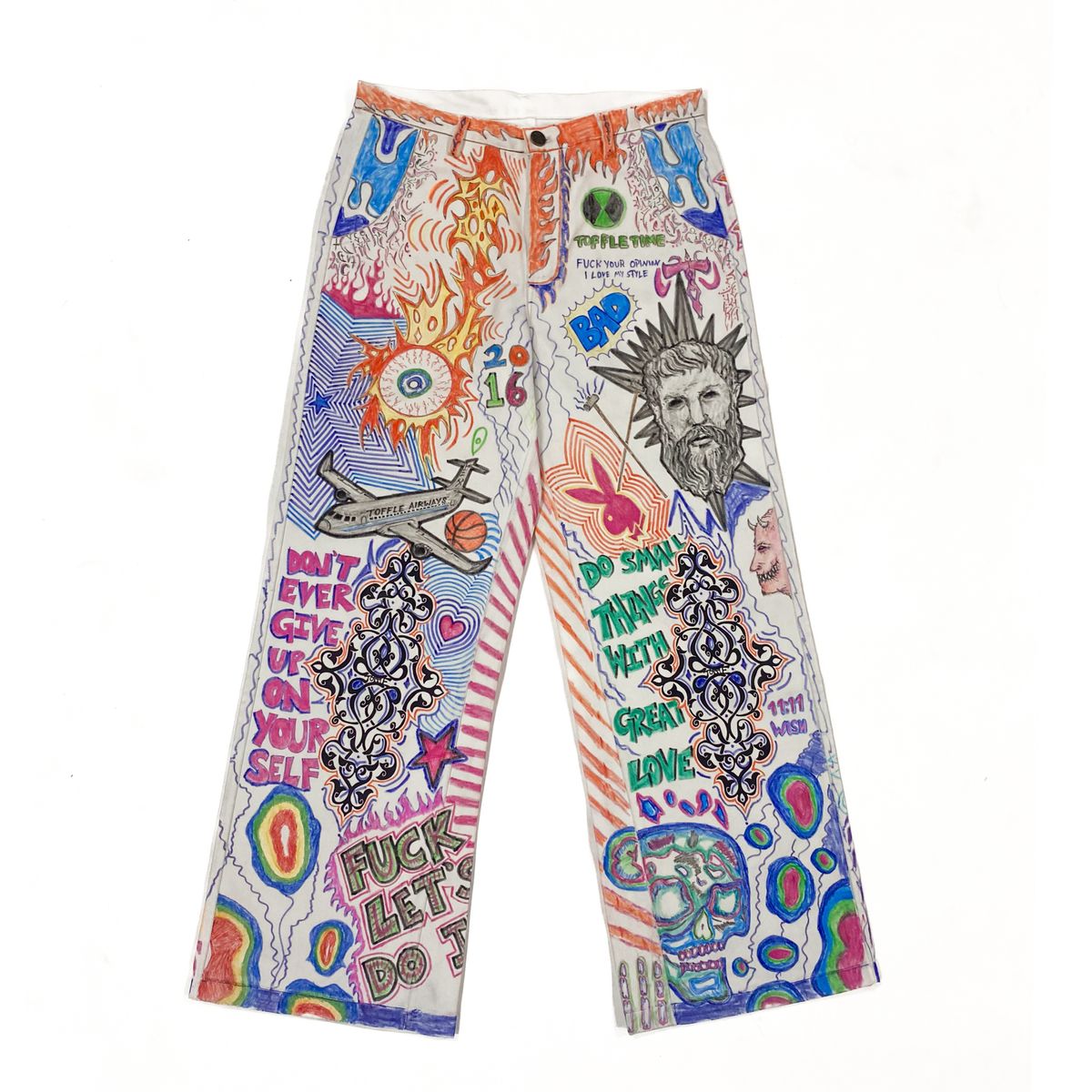 Handpainted Graffiti Jeans - image 1