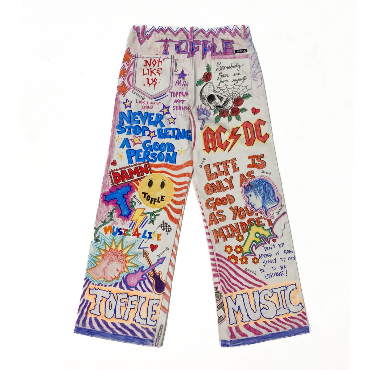 Handpainted Graffiti Jeans - image 2