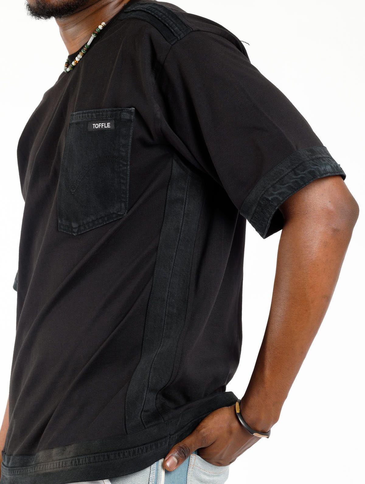 Black Denim T-shirt - image 3