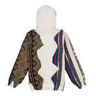 White Artistic Stitched Hoodie view 6