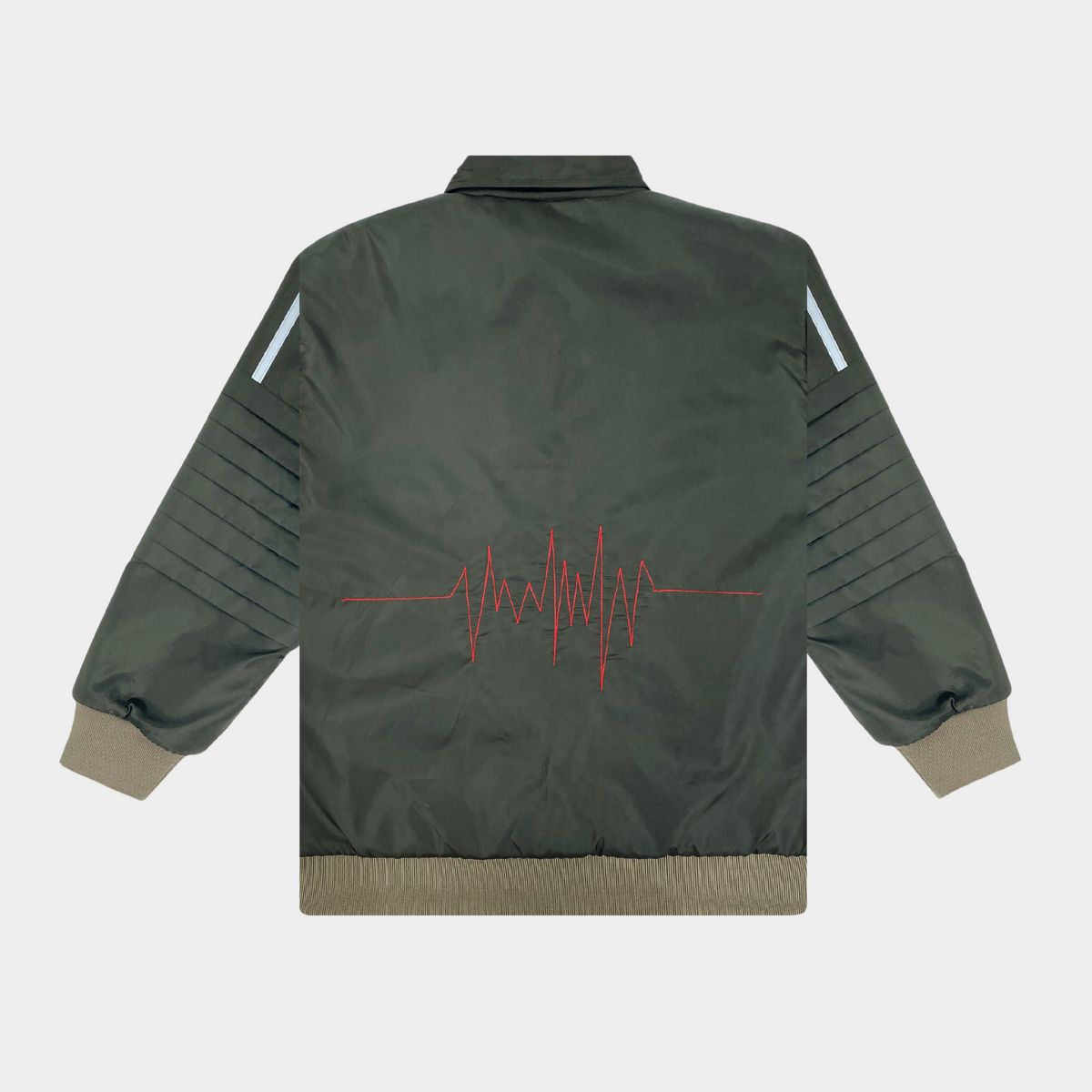 Military Olive Bomber Jacket - image 6