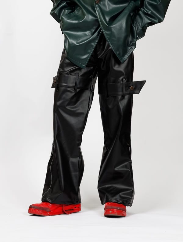 Toffle — Leather Utility Jeans