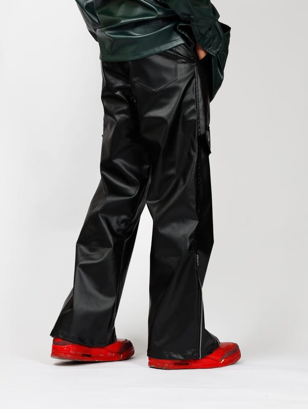 Toffle — Leather Utility Jeans
