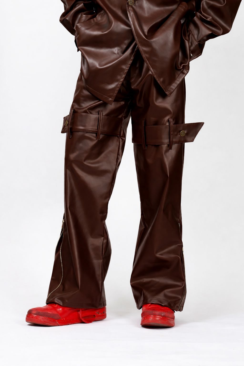 Leather Utility Jeans - image 6
