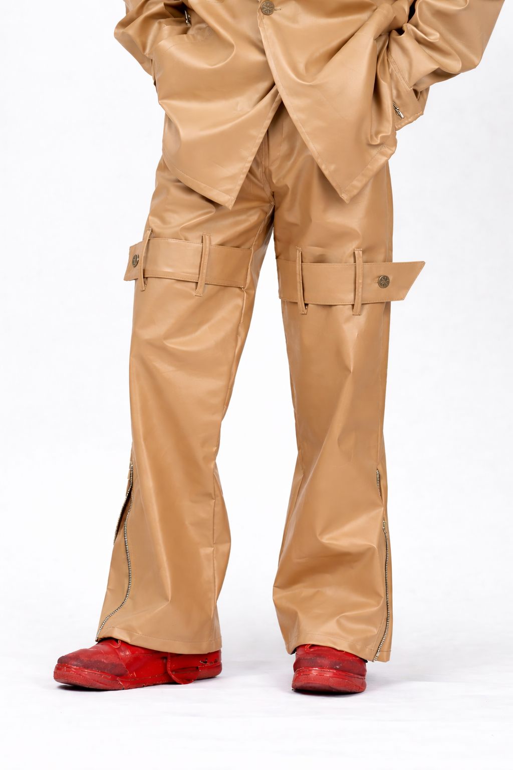 Leather Utility Jeans - image 10