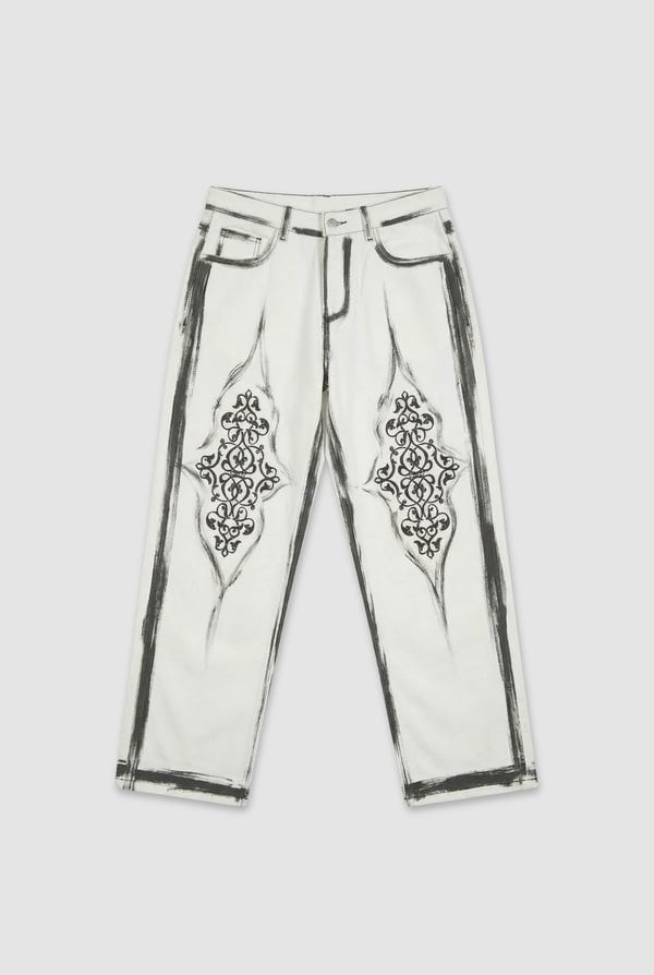 Toffle — White Brushed Jeans