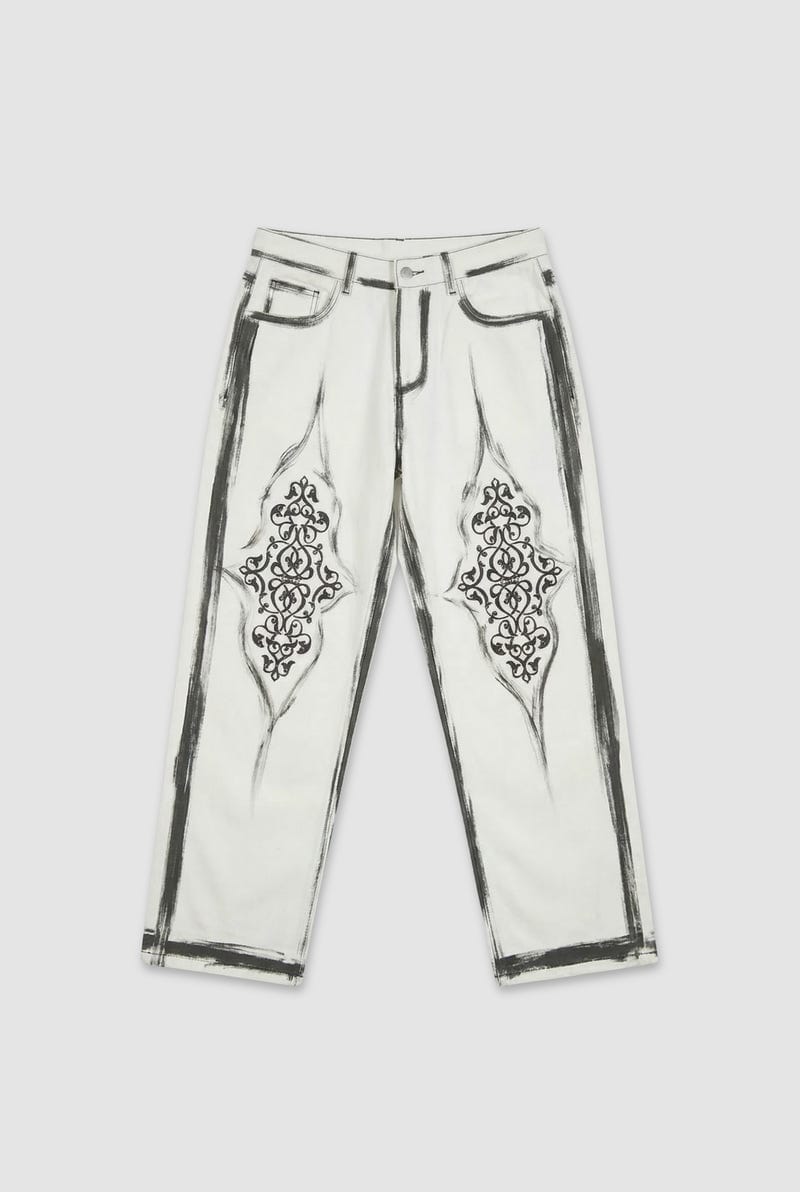 White Brushed Jeans