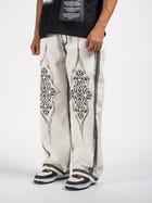 White Brushed Jeans view 3