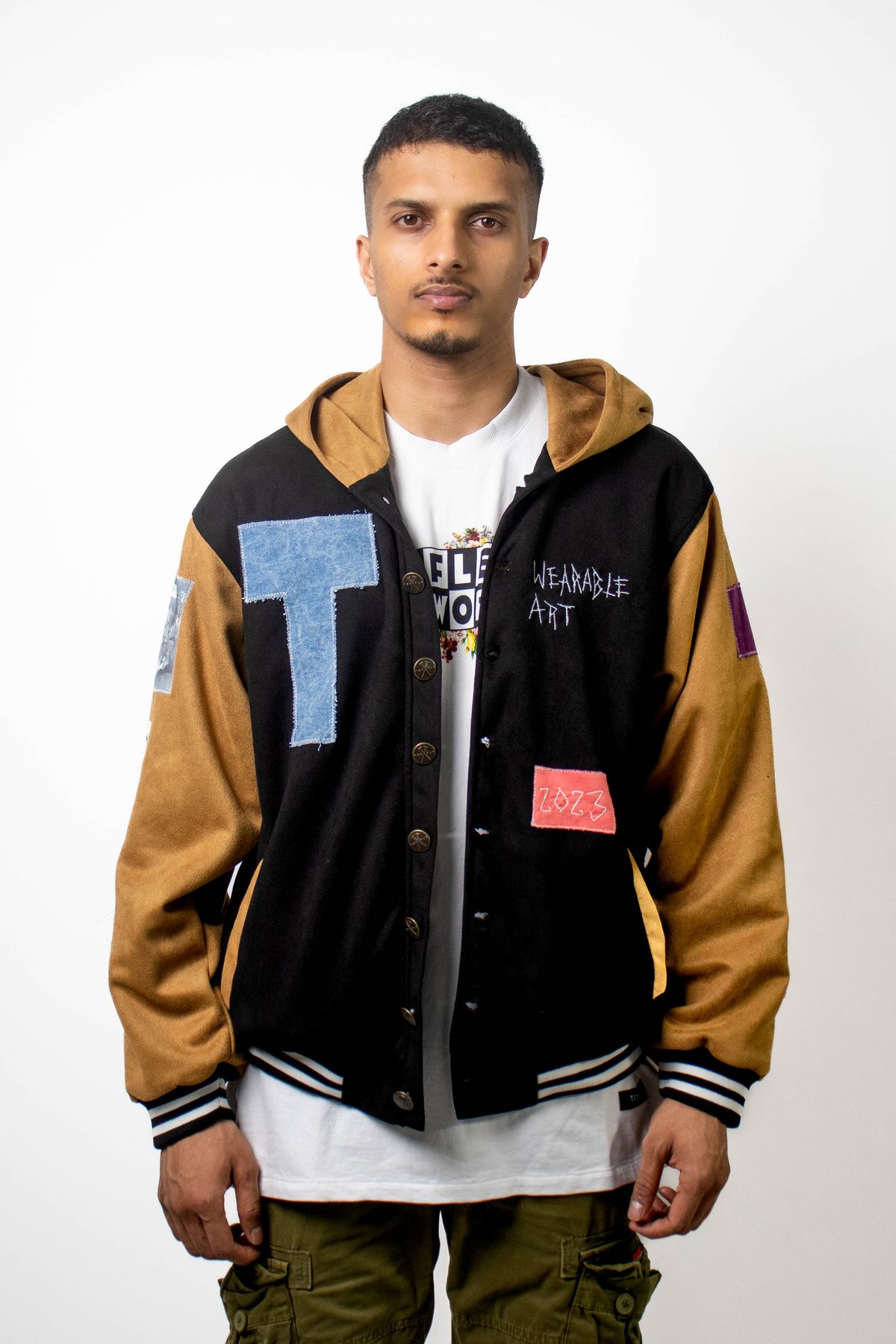 Suede Varsity Jacket - image 3
