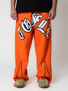 Orange Chainsaw Joggers view 3