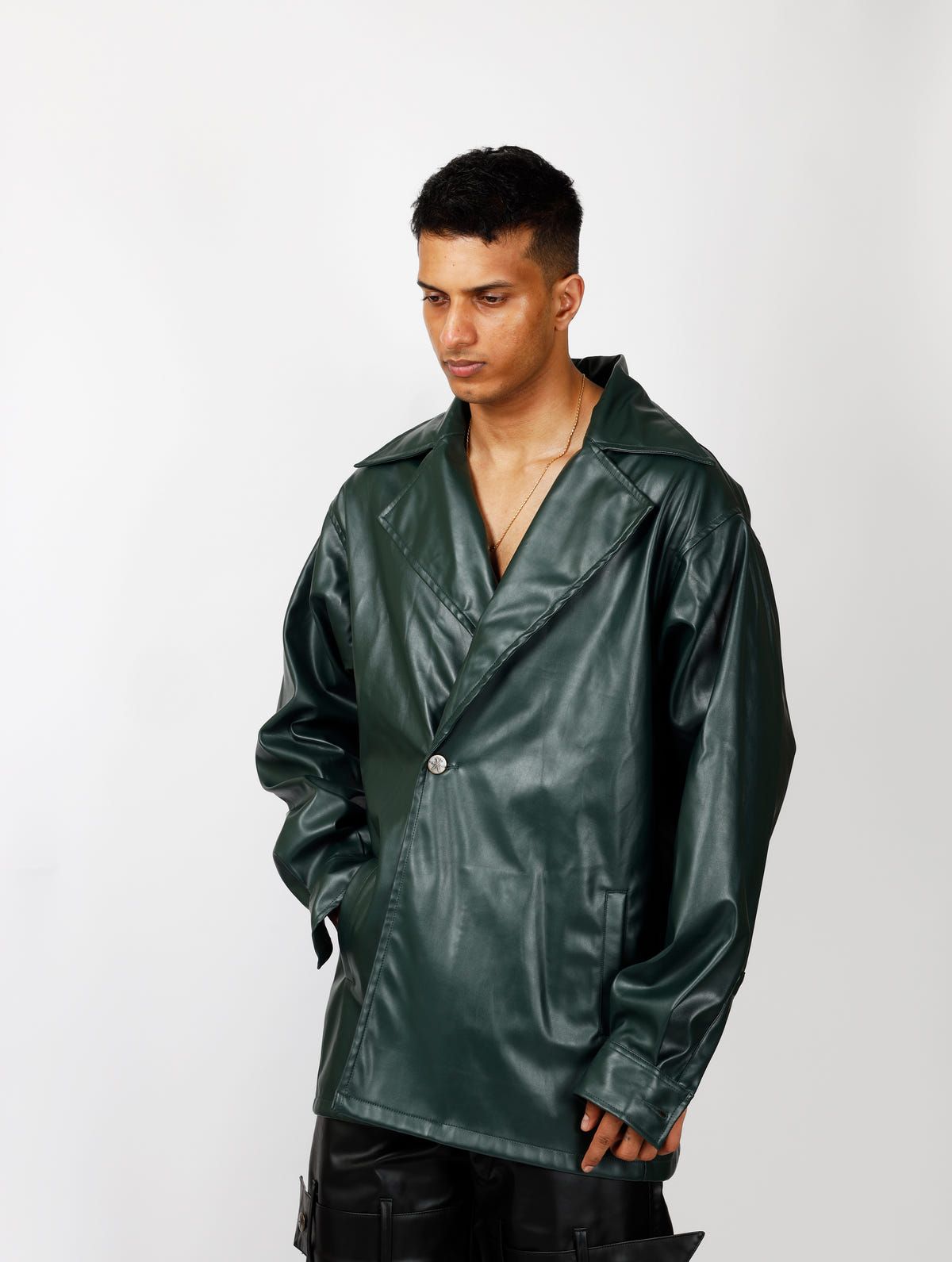 Leather Overall Jacket - image 3