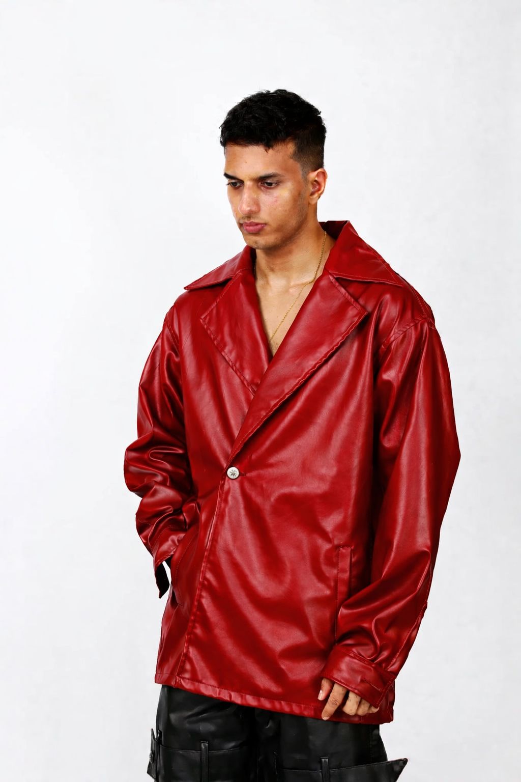 Leather Overall Jacket - image 7