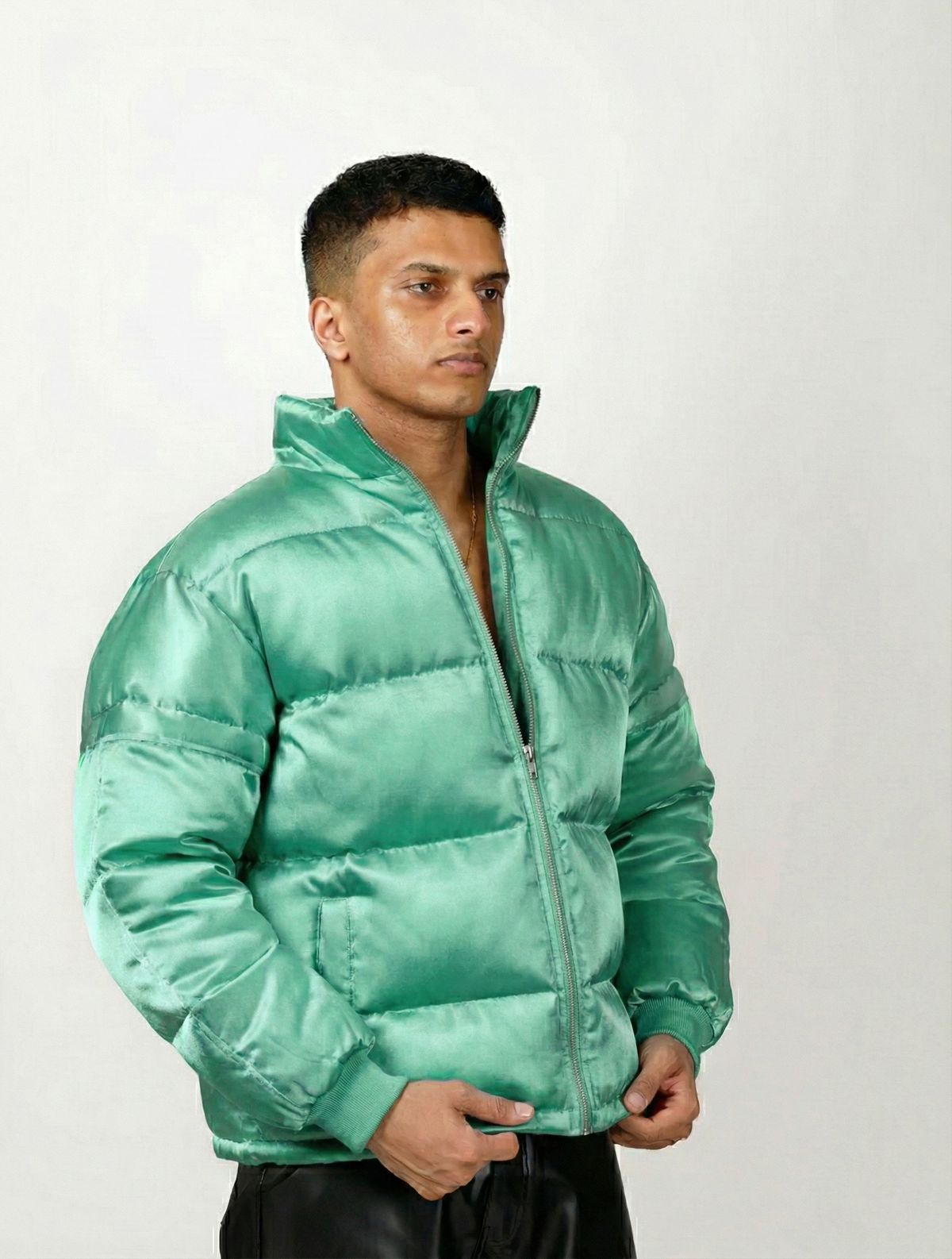 Satin Puffer Jacket - image 11