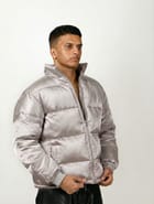 Satin Puffer Jacket view 12