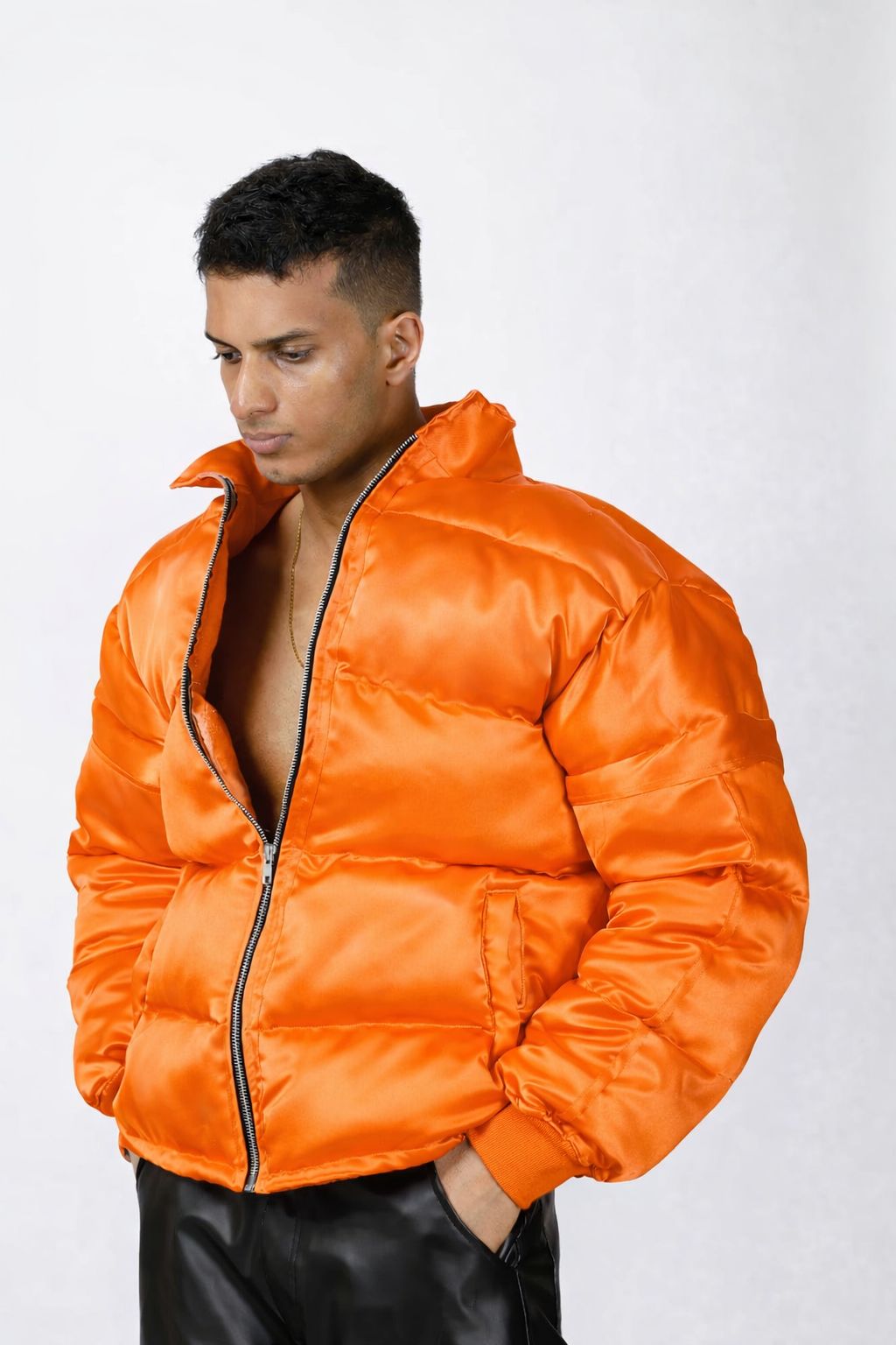 Satin Puffer Jacket - image 6
