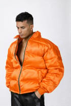 Satin Puffer Jacket view 6