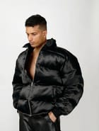 Satin Puffer Jacket view 8