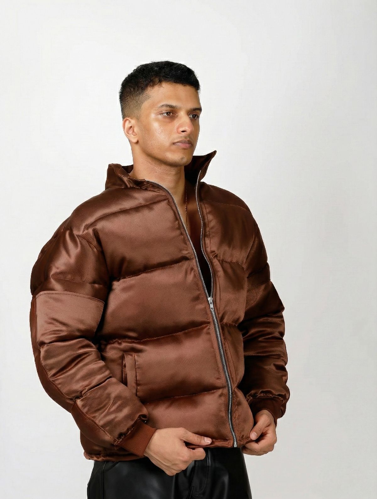 Satin Puffer Jacket - image 9