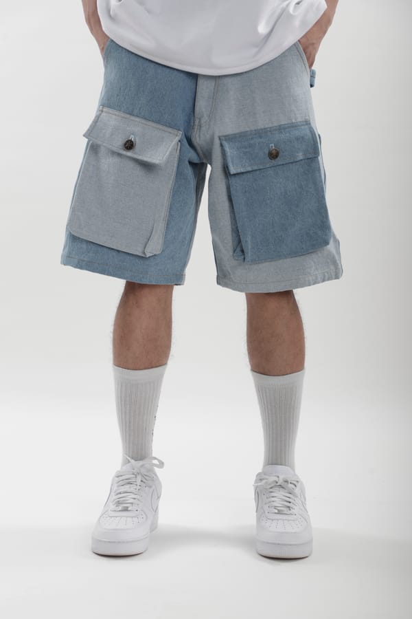 Toffle — Denim Carpenter Shorts