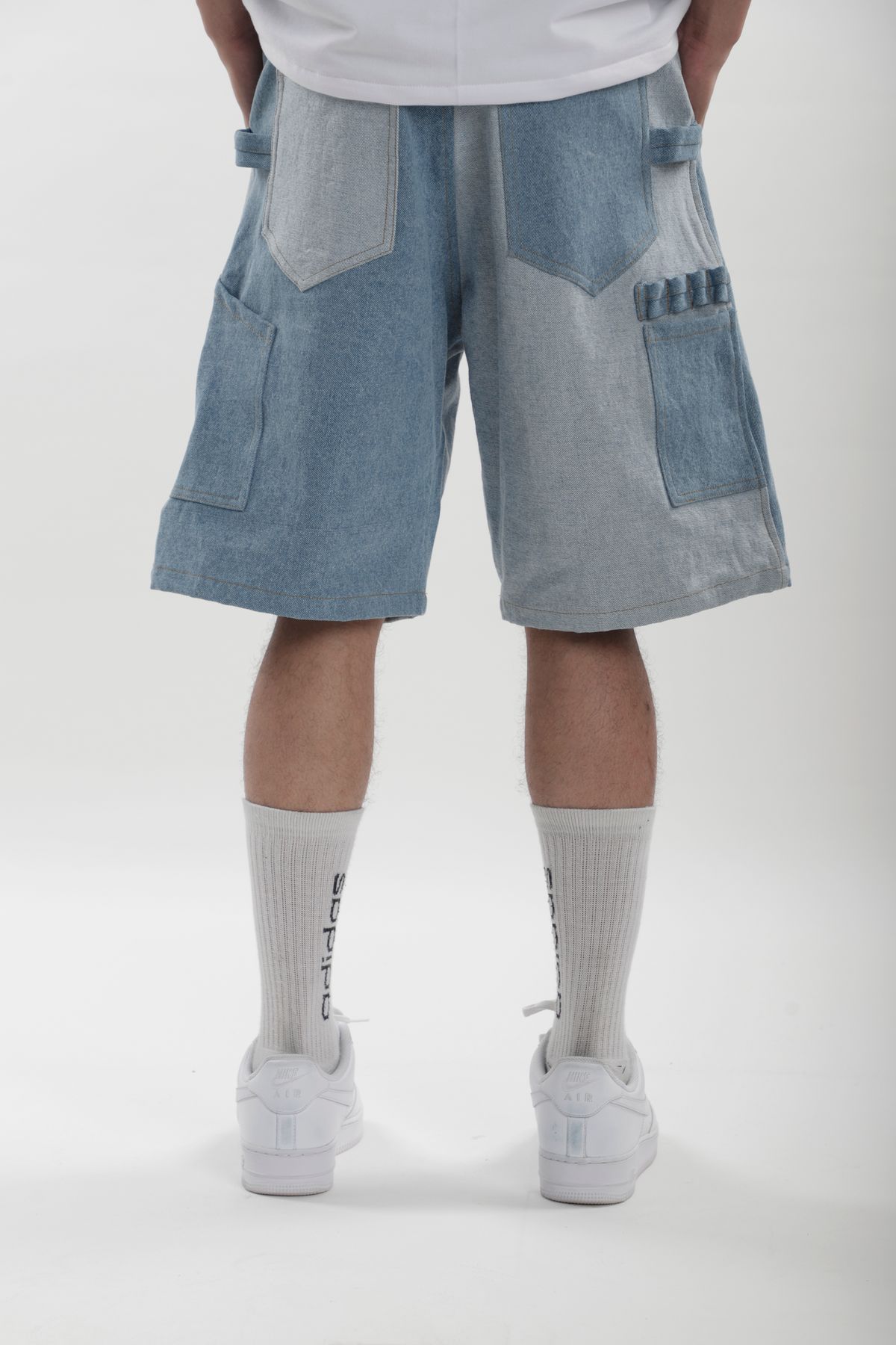 Denim Carpenter Shorts - image 4