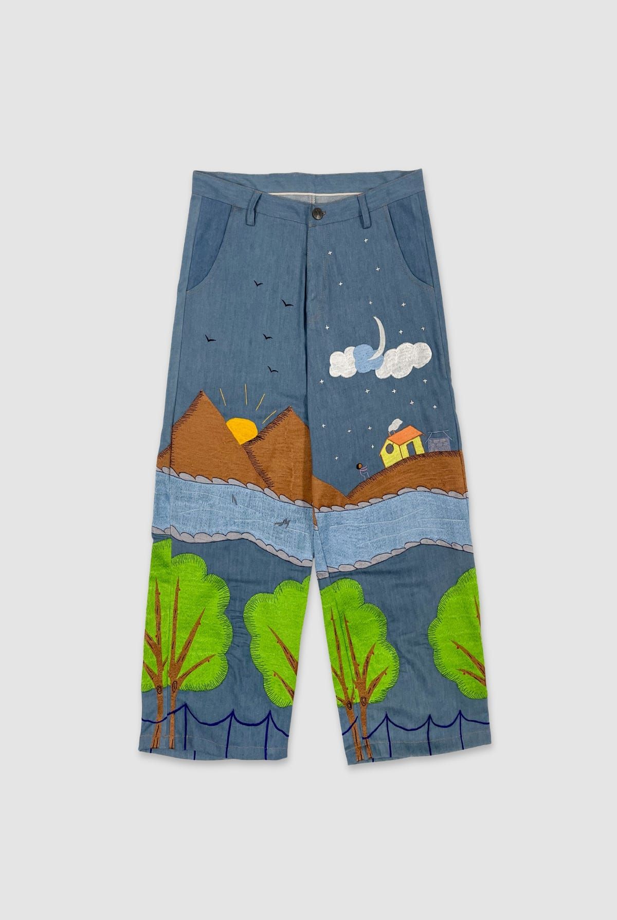 Embroidered Childlike Jeans - image 1