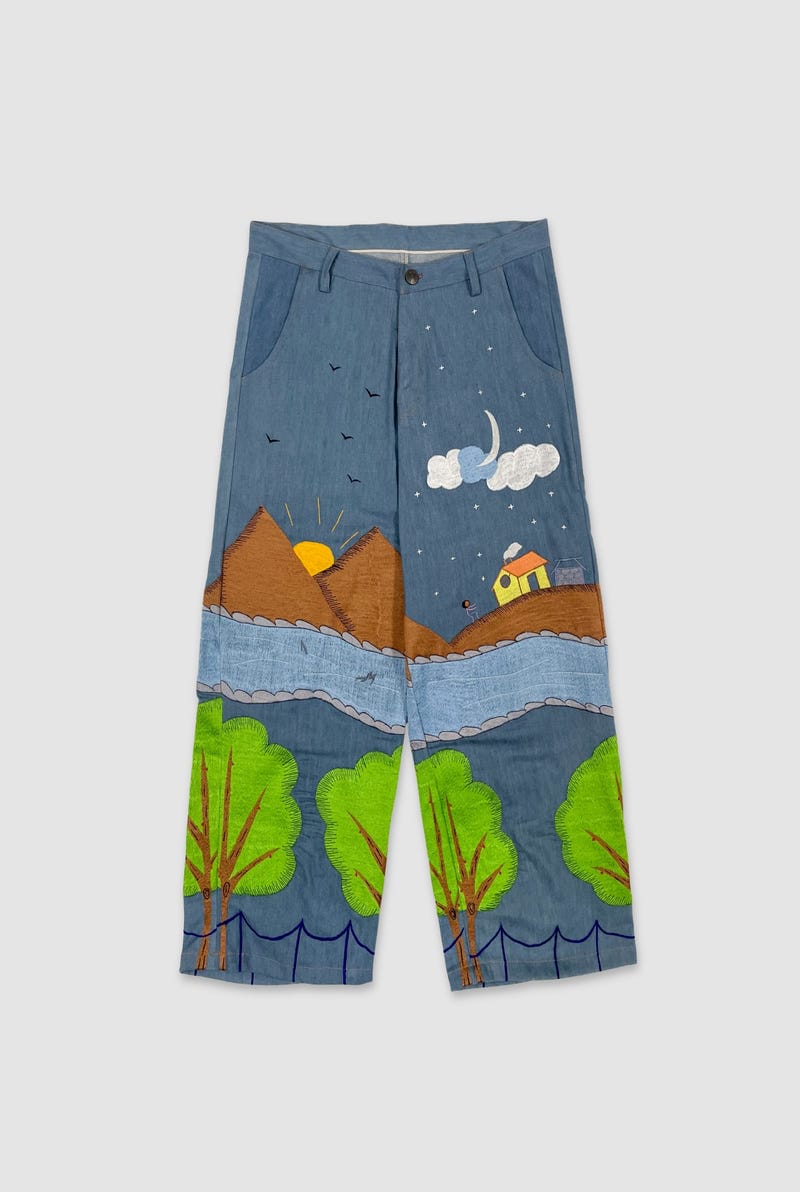 Embroidered Childlike Jeans