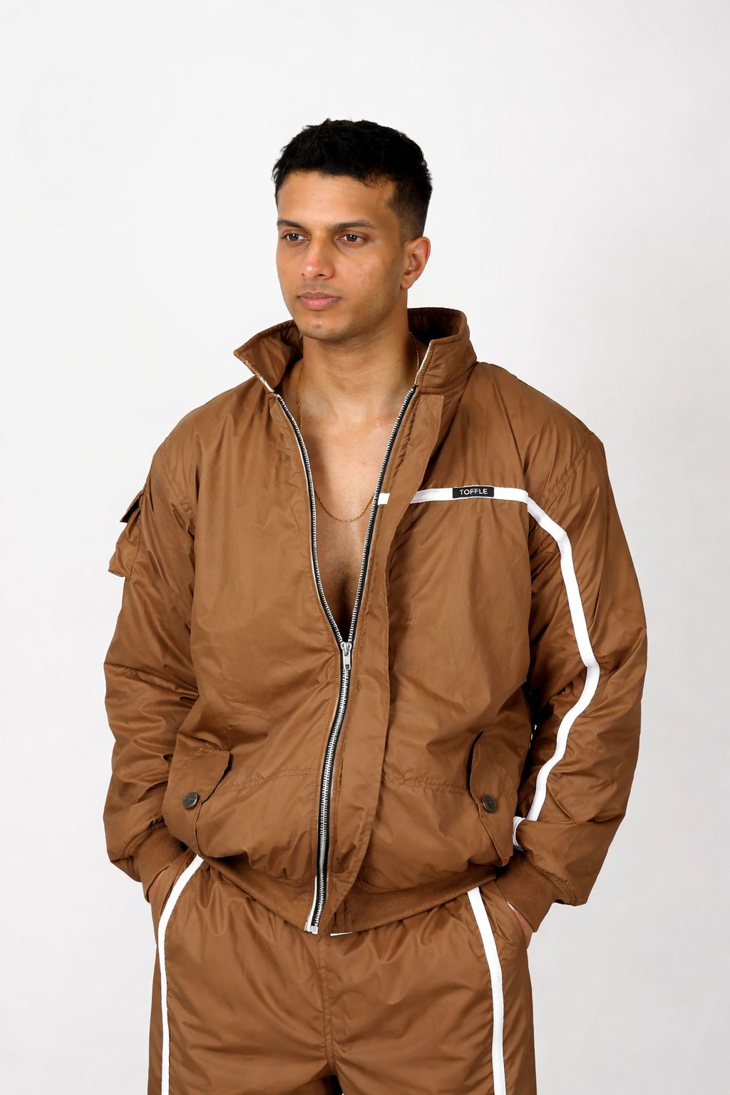 Nylon Athletic Bomber Jacket - image 11