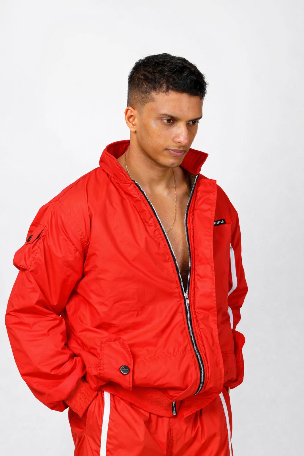 Nylon Athletic Bomber Jacket - image 12