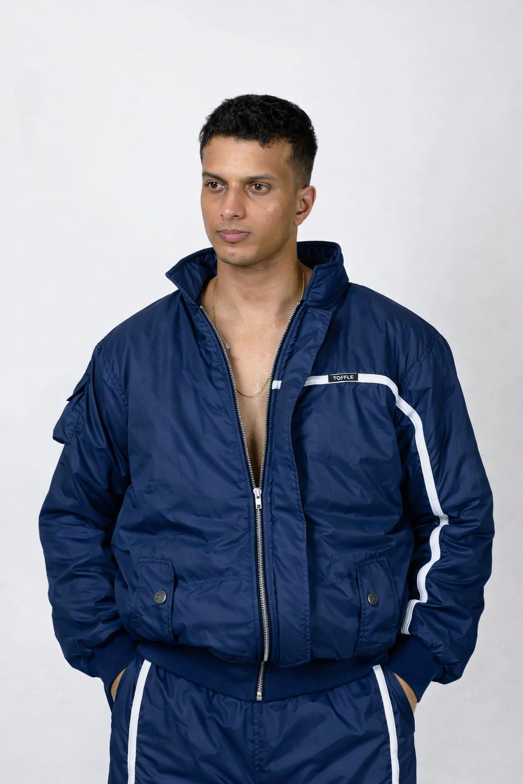 Nylon Athletic Bomber Jacket - image 13