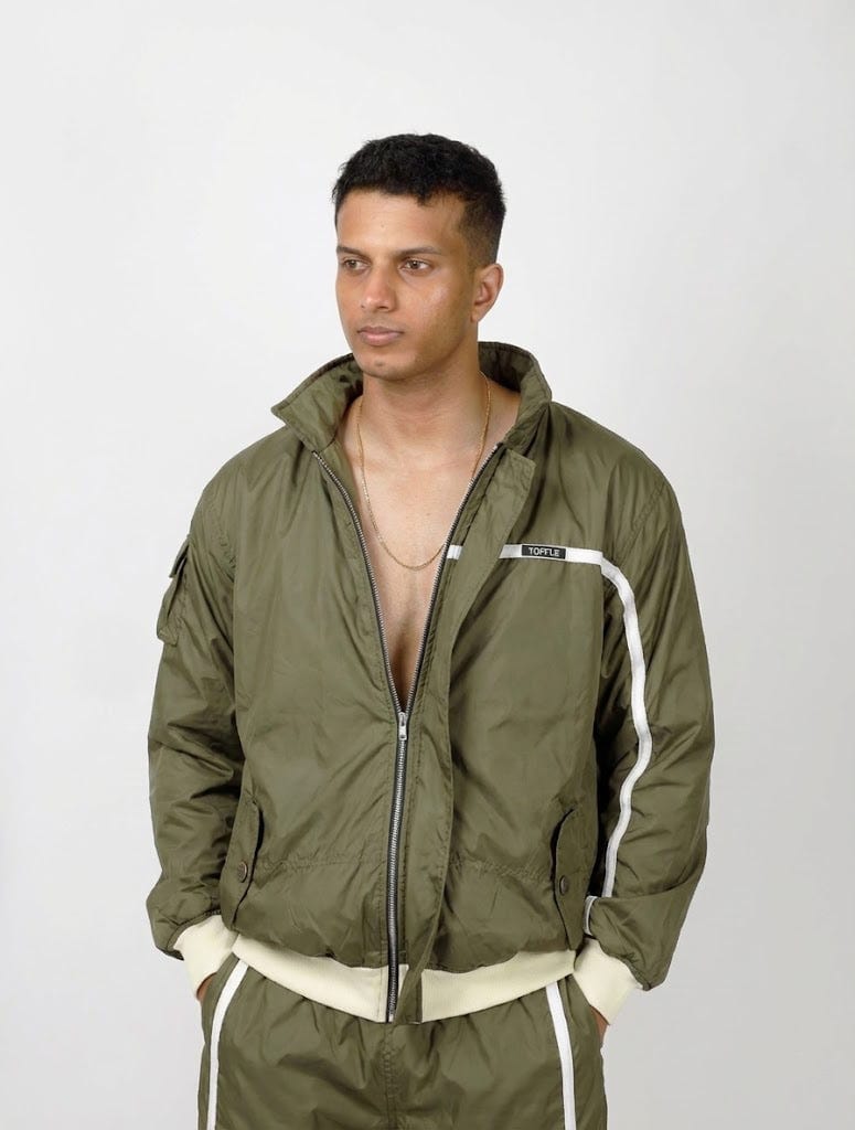 Nylon Athletic Bomber Jacket - image 4