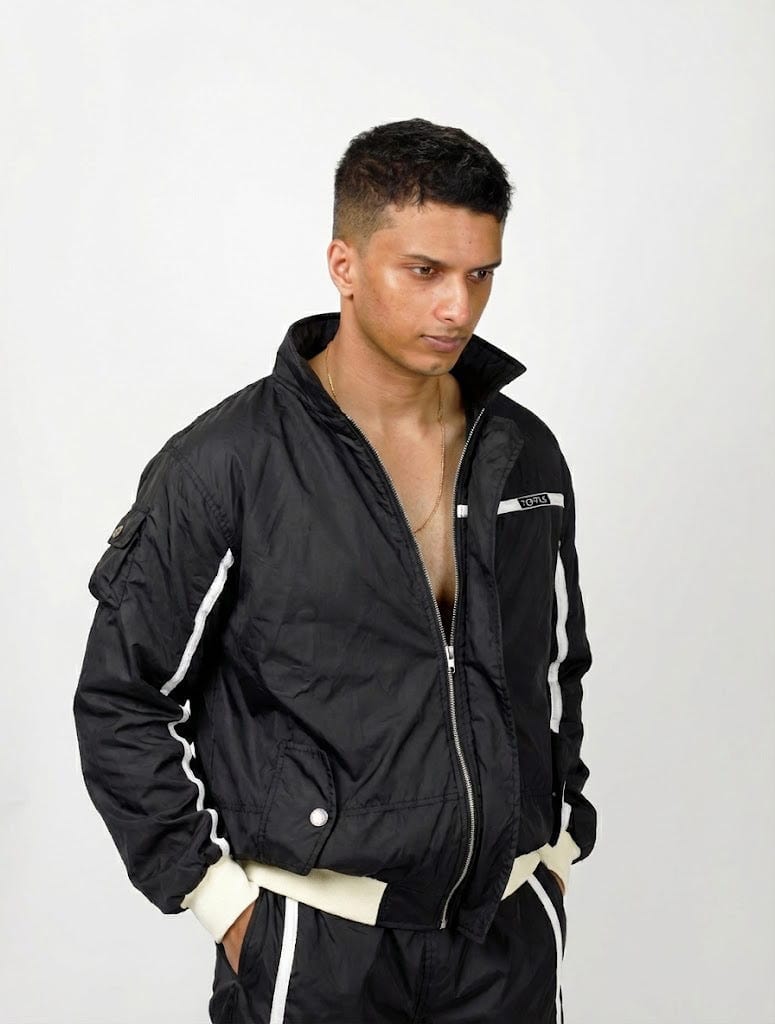 Nylon Athletic Bomber Jacket - image 5