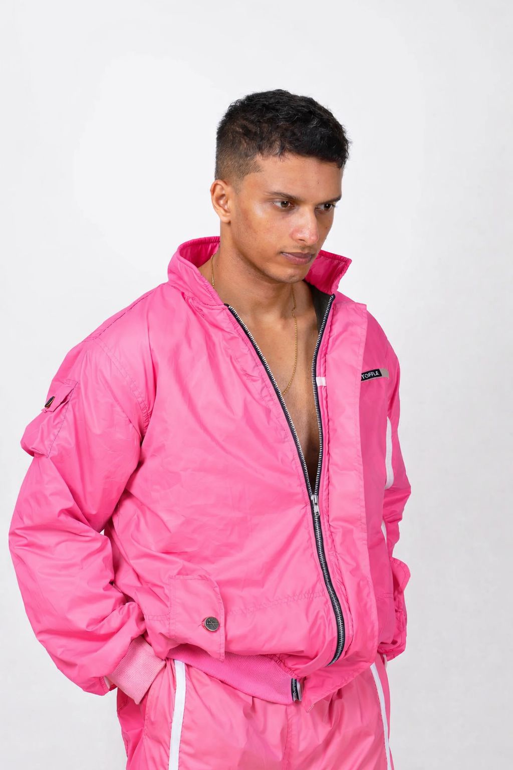 Nylon Athletic Bomber Jacket - image 8