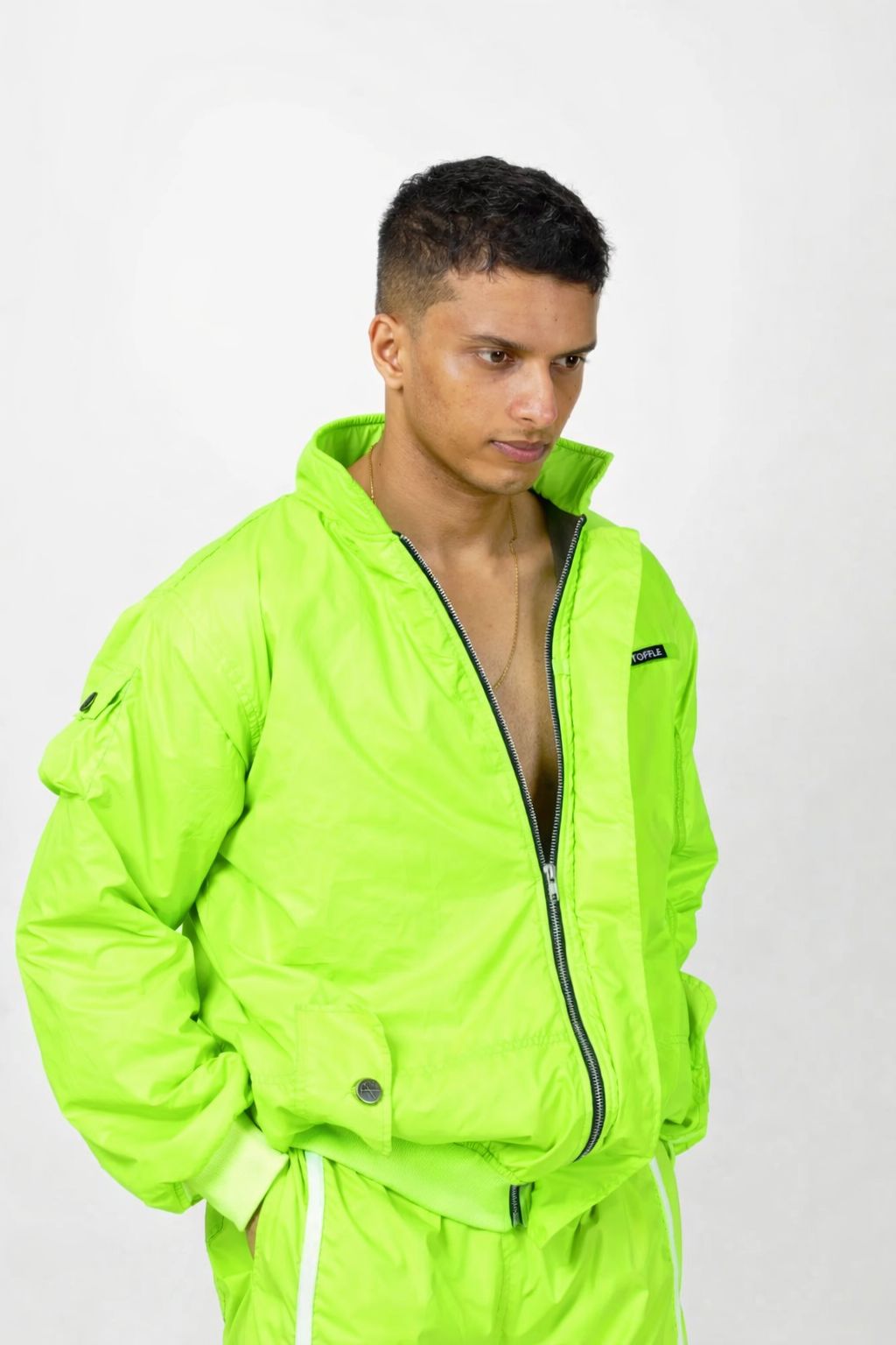 Nylon Athletic Bomber Jacket - image 9