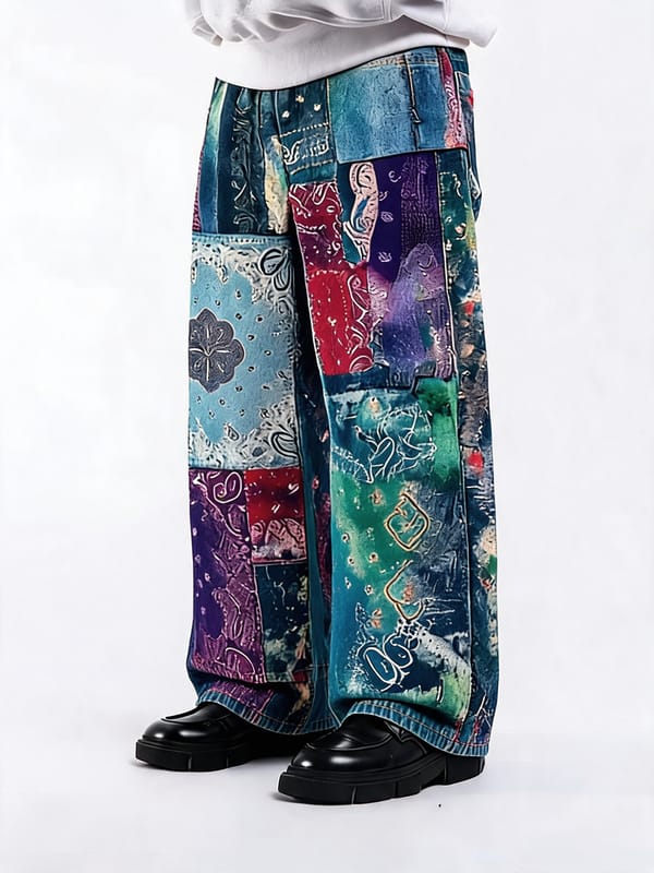 Toffle — Sashiko-Paisley Jeans