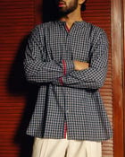 Blueberry checks - full sleeve shirt view 3