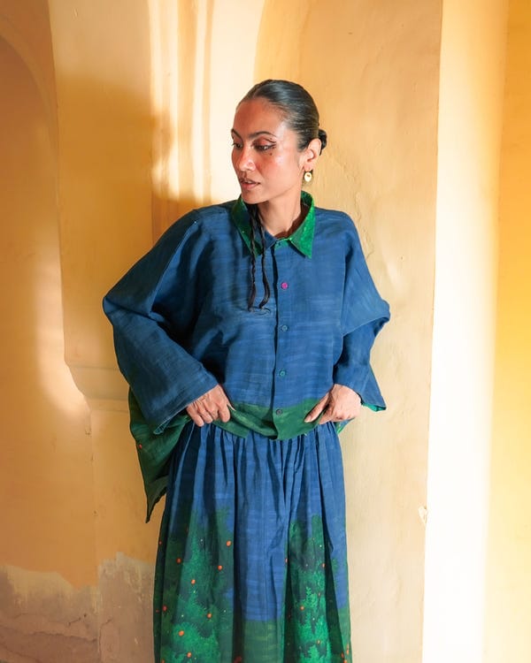 Tree and Poetry — Jaffa orange skirt