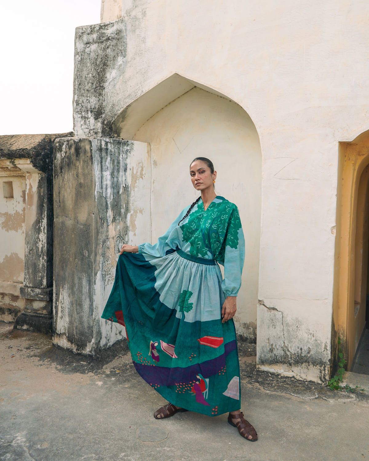Olive skirt - image 1