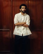 Half sleeves - White jamdani shirt view 1