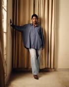 Oversized shirt - Blueberry checks view 1