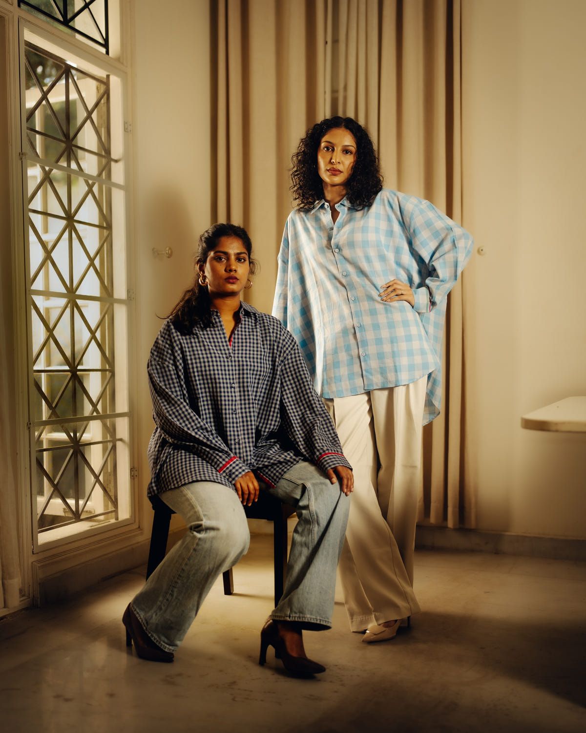 Oversized shirt - Blueberry checks - image 3